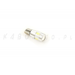 Żarówka LED W5W 12V 6 x 5630 smd soczewka biała zimna